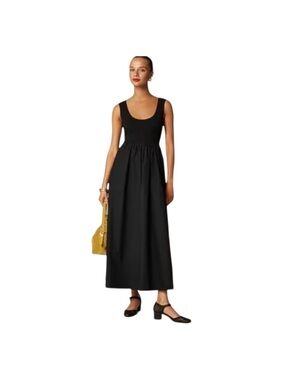 J Crew Black Sleeveless Scoop Neck Mixy Dress Womens Size Petite Small